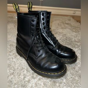 Black Leather Doc Marten Boots
